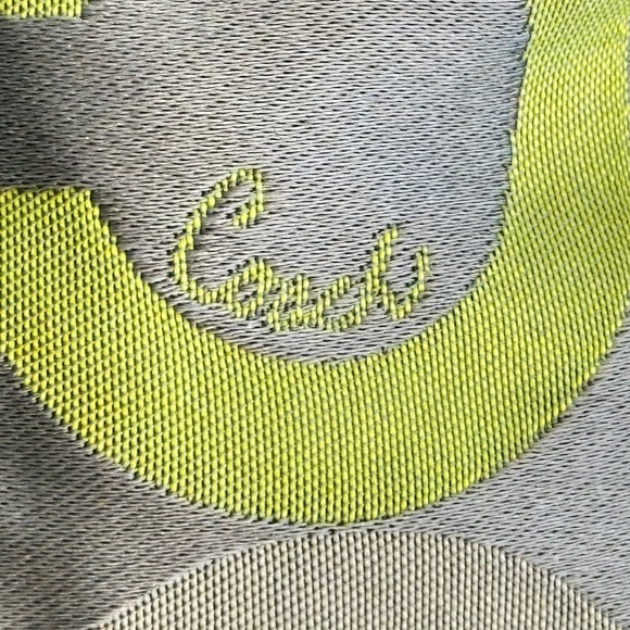COACH Sabrina Signature Gray/Lime Green Op Art Satchel Handbag #D0971-13861 - Picture 7 of 16